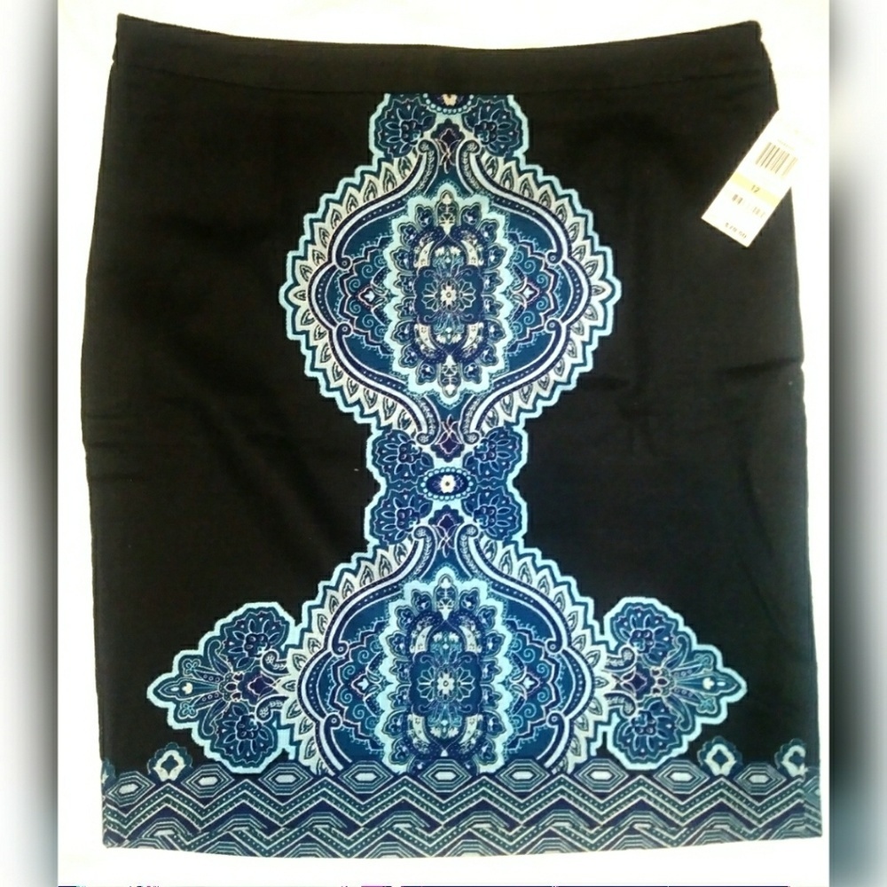 Macy's.com I.N.C. Tapestry Paisely Skirt Size 12